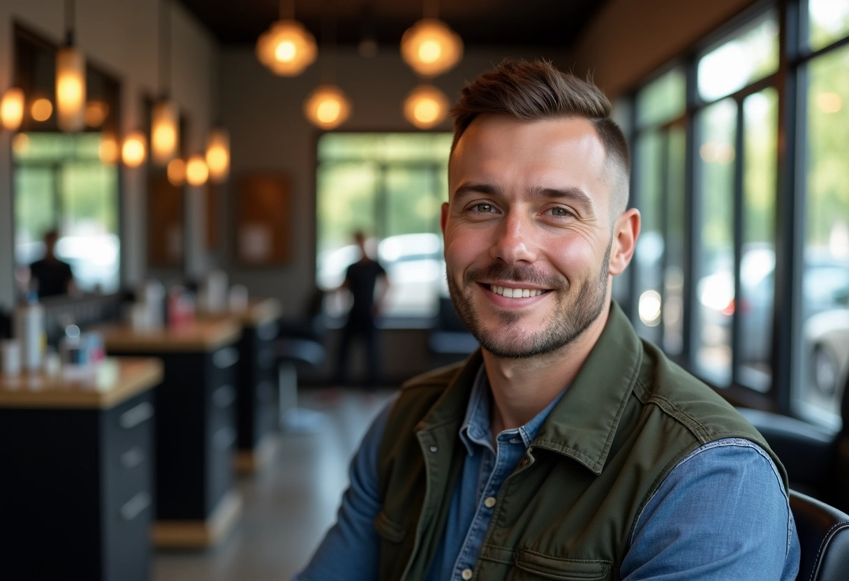 homme cheveux courts