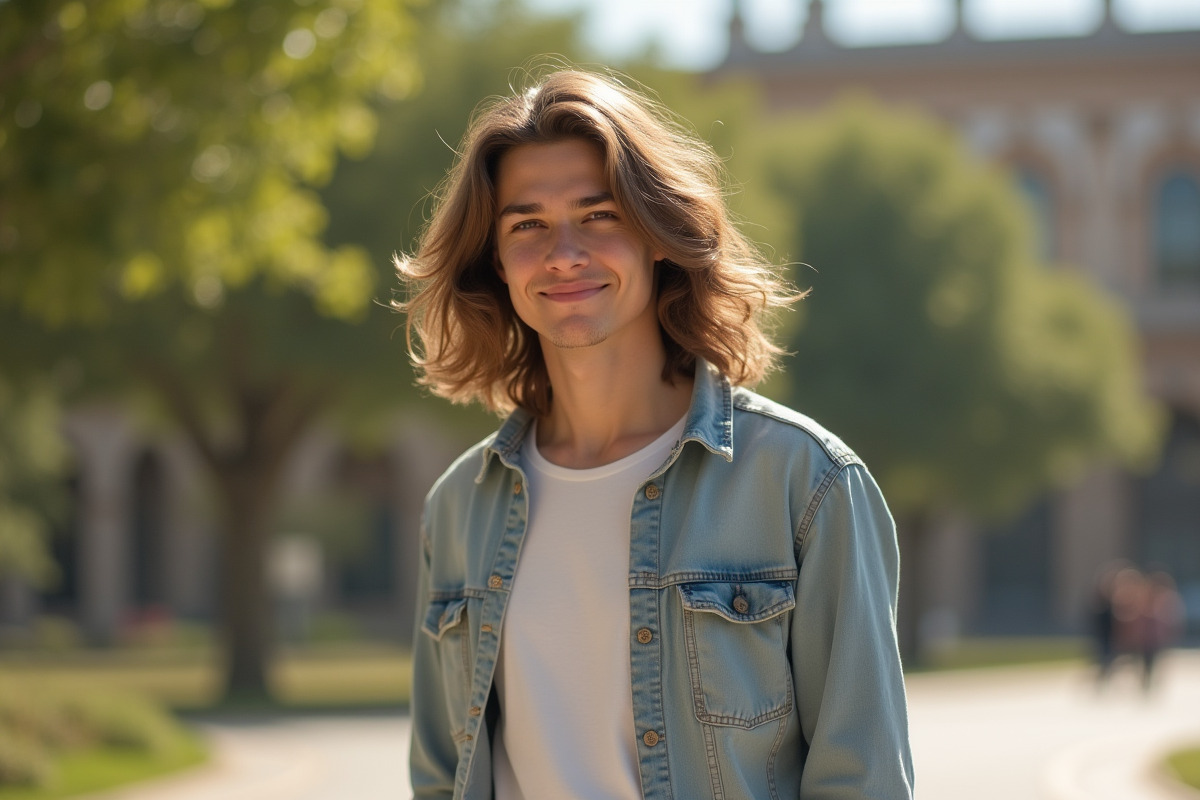 homme cheveux longs