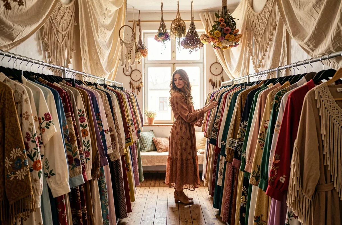 Des Bayes de Dream, une friperie bohème aux vêtements brodés et à l'ambiance onirique et naturelle